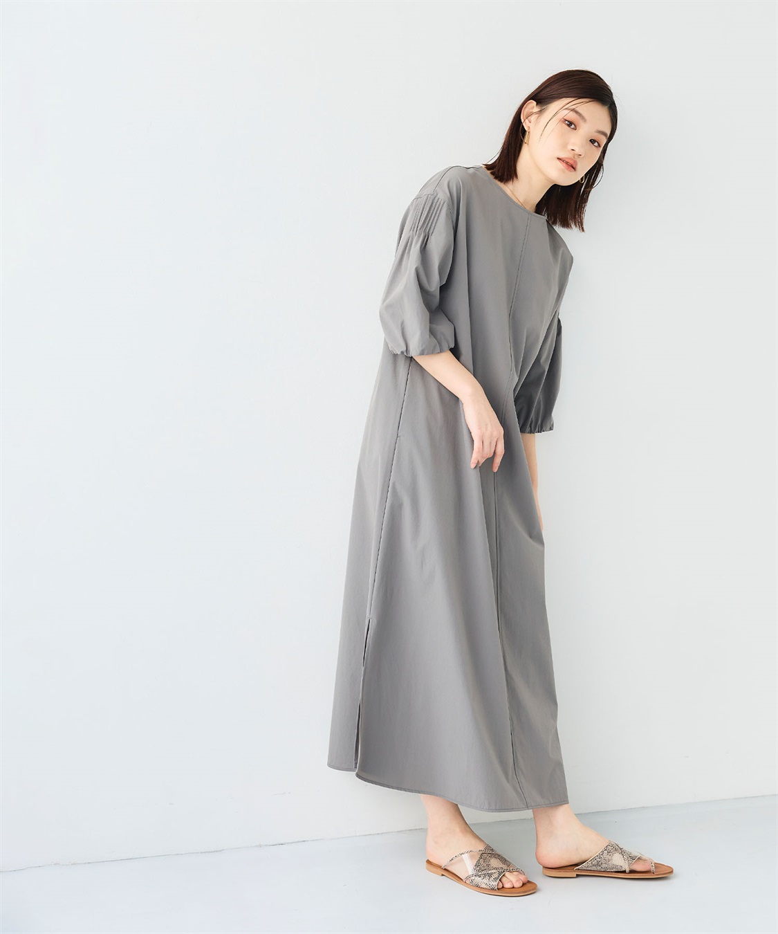 CROSS FUNCTION 《撥水/UV》ハジクション バルーンスリーブワンピース_sub_19