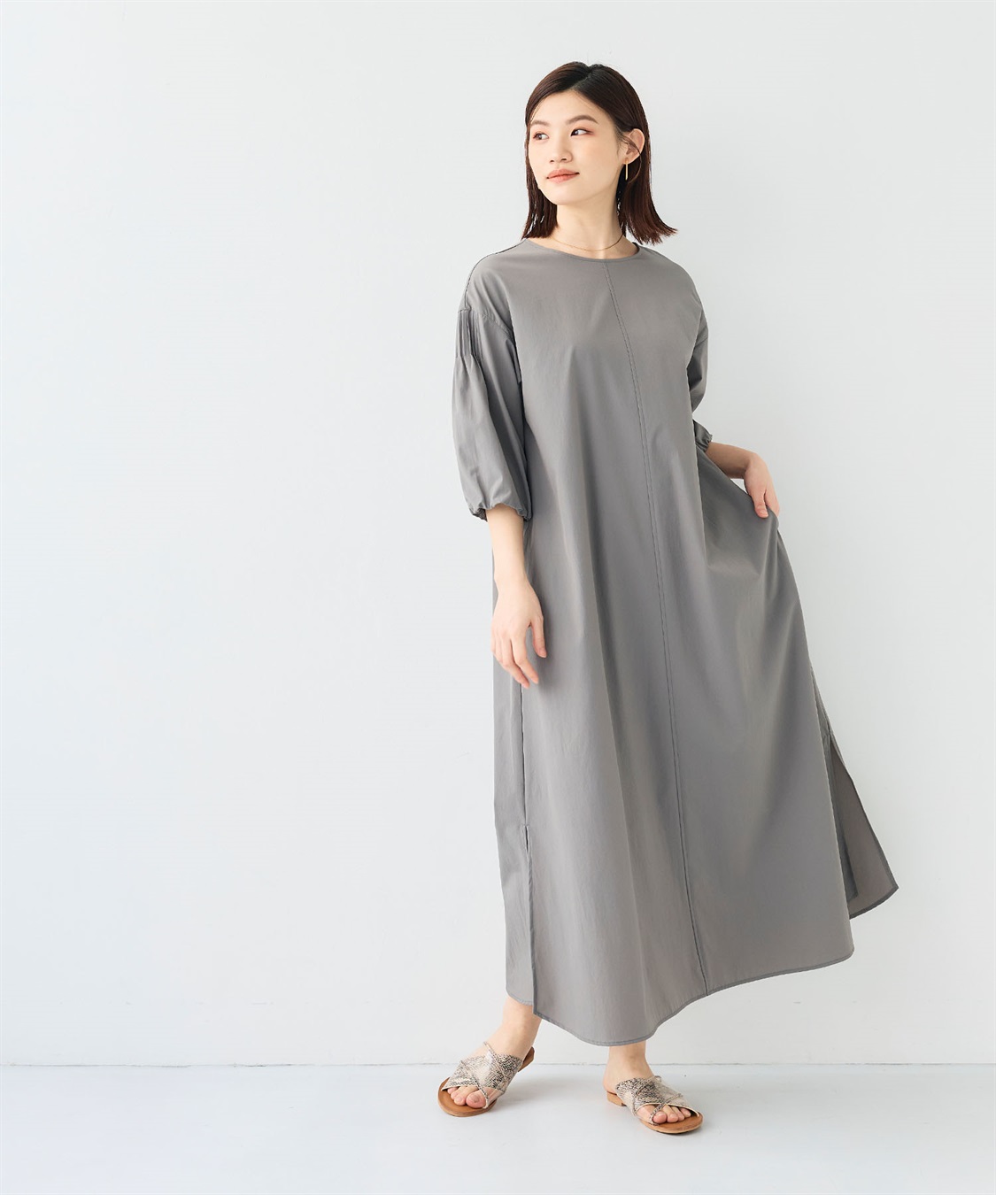 CROSS FUNCTION 《撥水/UV》ハジクション バルーンスリーブワンピース_sub_20