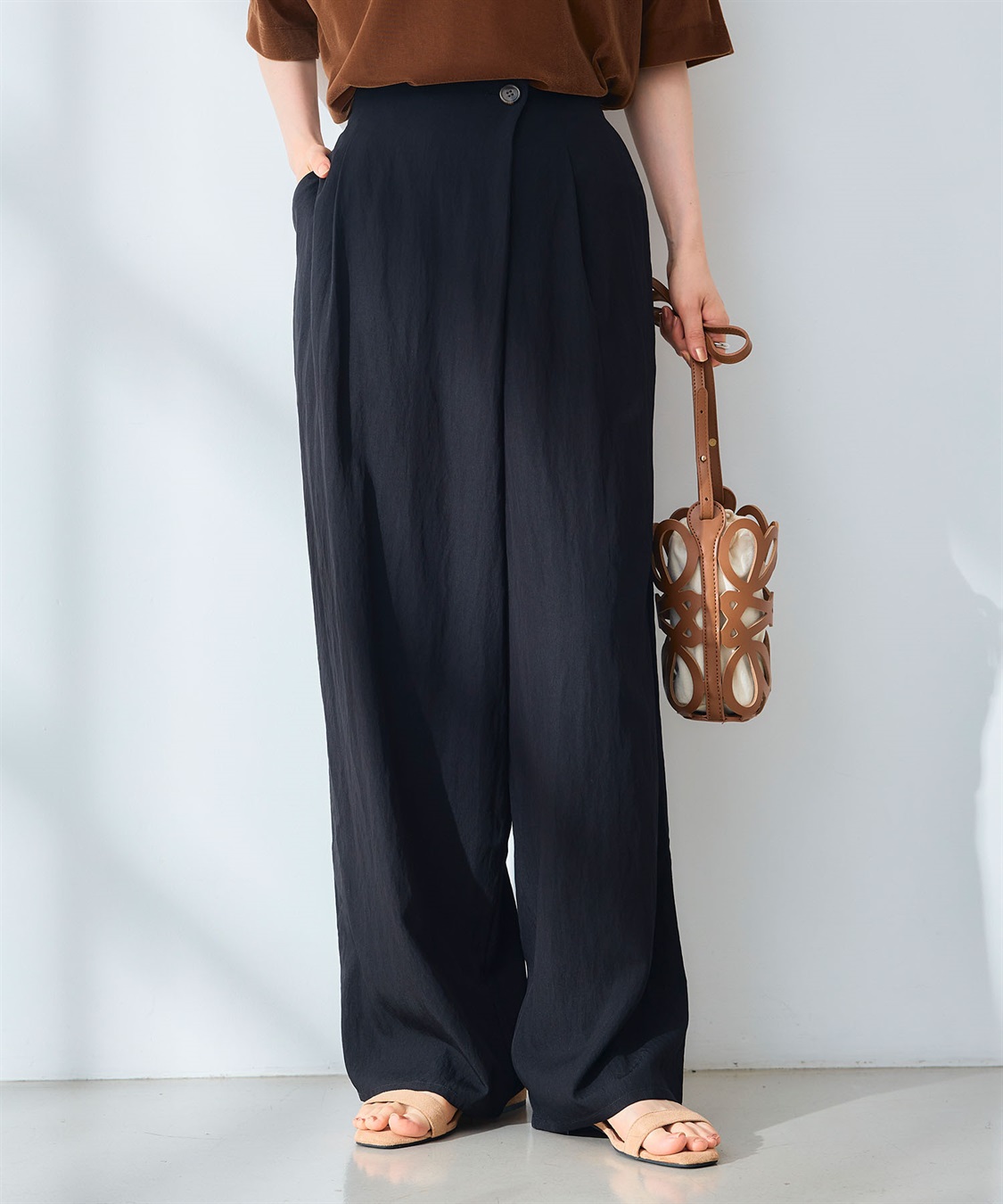 CROSS FUNCTION 《UV/撥水》エブ楽 ラップワイドパンツ_sub_2