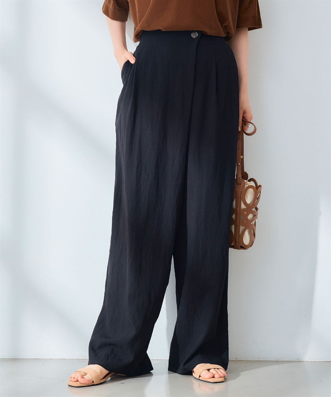 CROSS FUNCTION 《UV/撥水》エブ楽 ラップワイドパンツ_sub_3