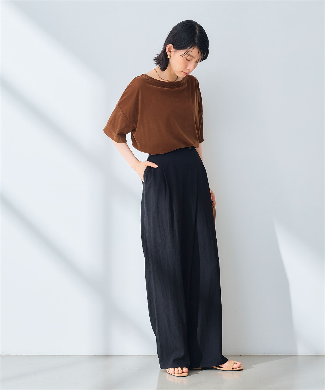 CROSS FUNCTION 《UV/撥水》エブ楽 ラップワイドパンツ_sub_6