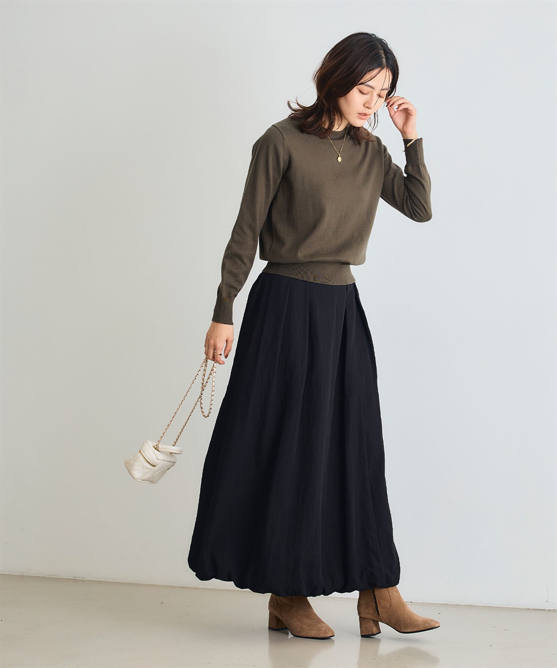 CROSS FUNCTION 《UV/撥水》エブ楽 イージーロングバルーンスカート_sub_5