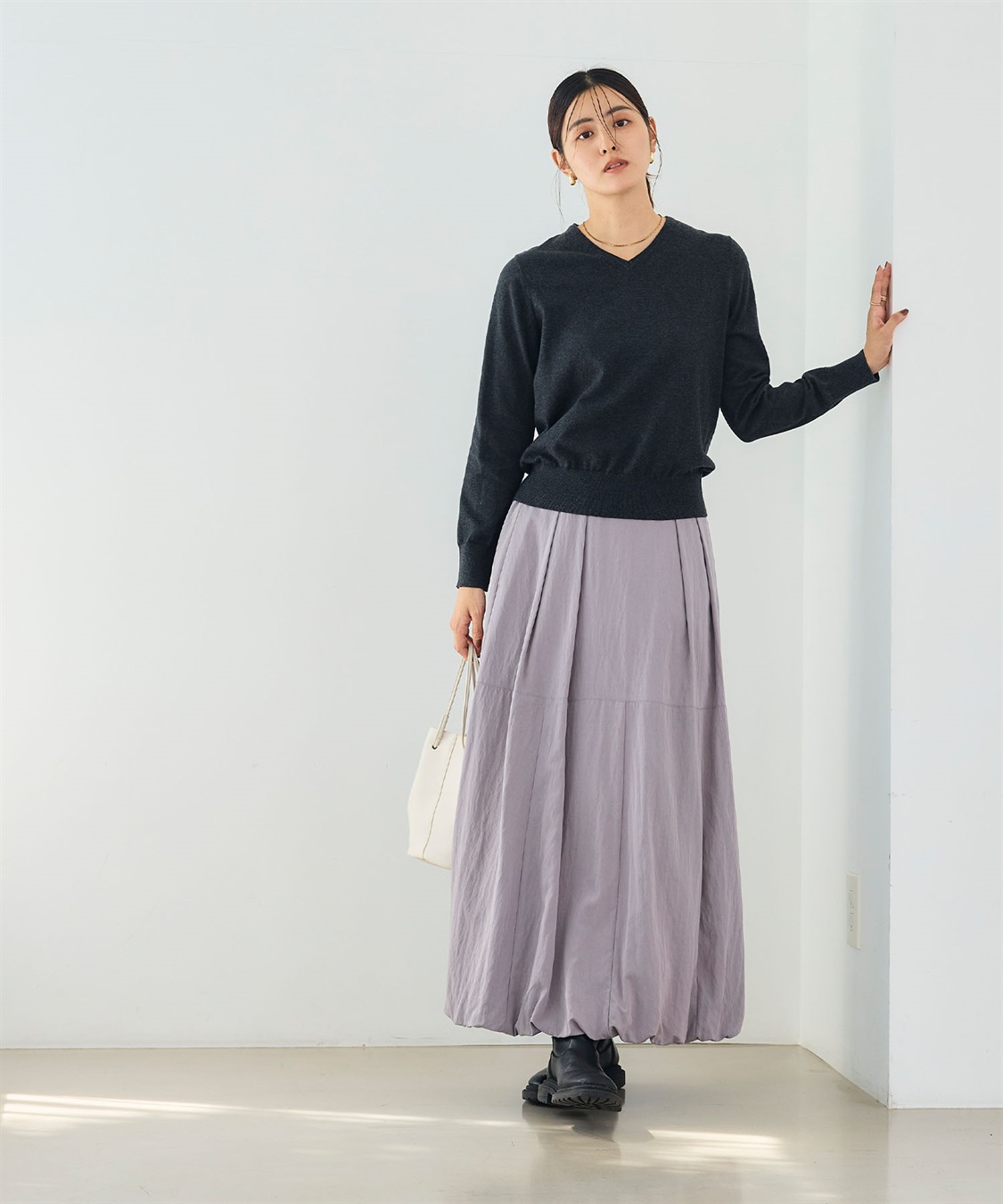 CROSS FUNCTION 《UV/撥水》エブ楽 イージーロングバルーンスカート_sub_12