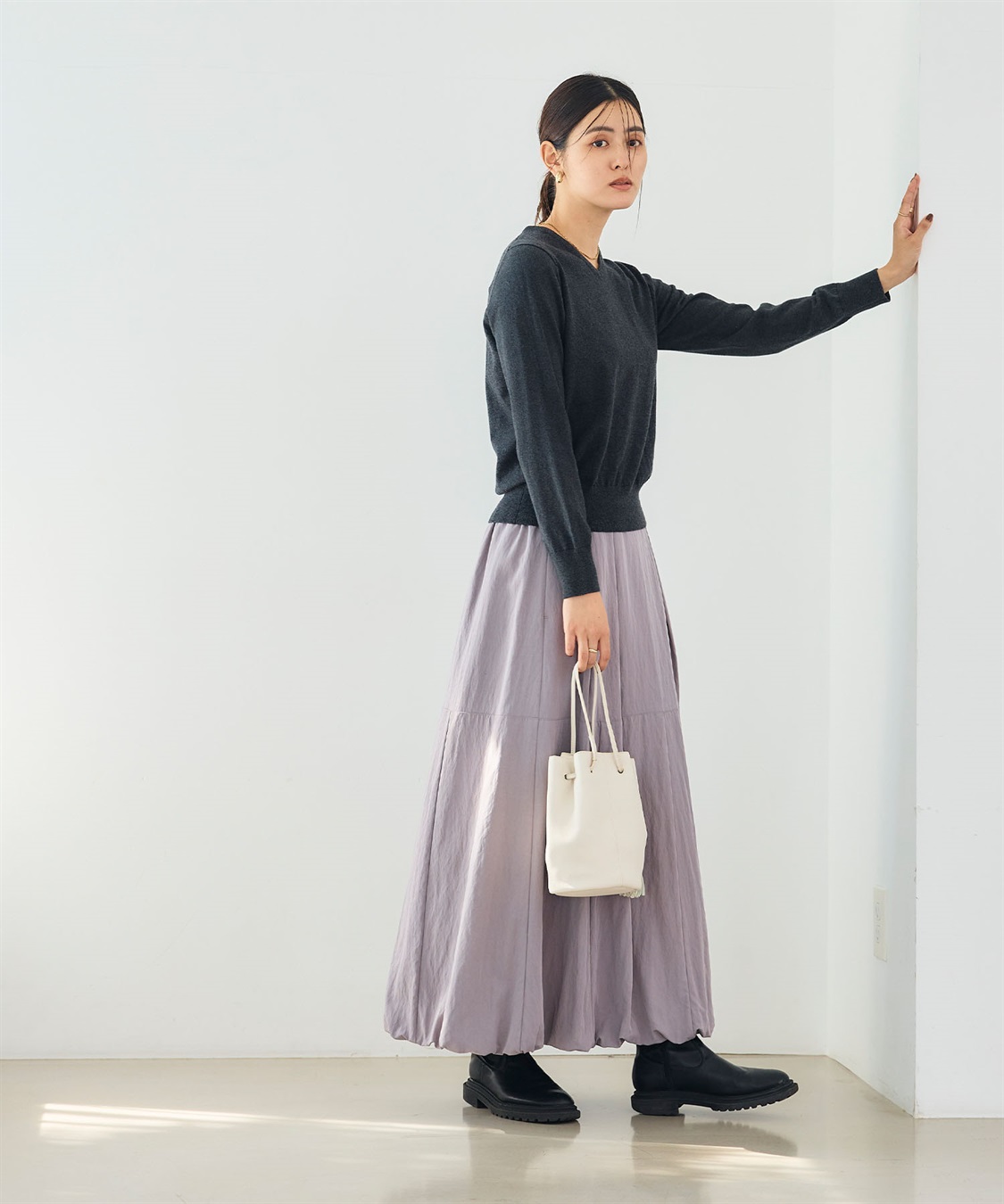 CROSS FUNCTION 《UV/撥水》エブ楽 イージーロングバルーンスカート_sub_13