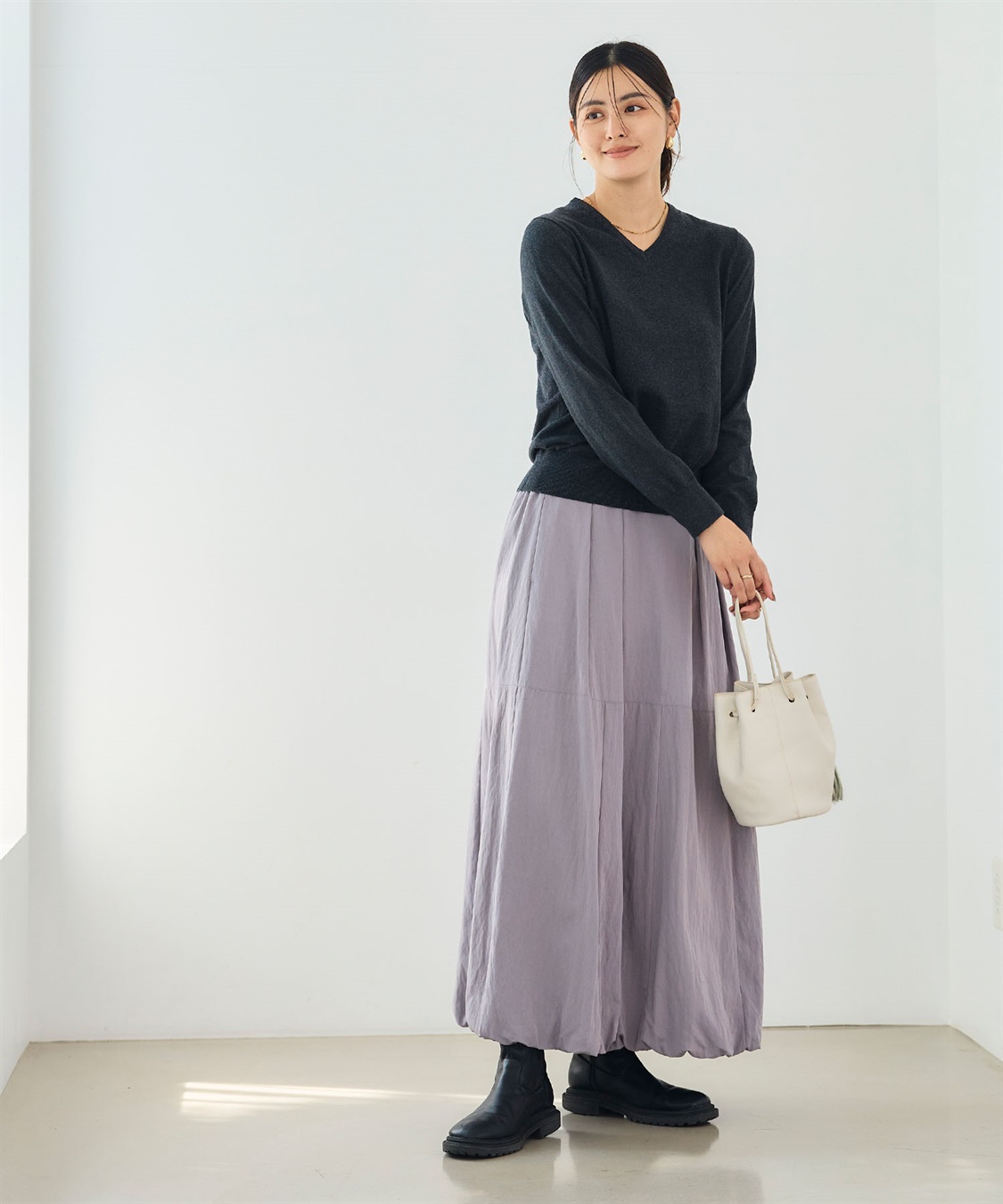 CROSS FUNCTION 《UV/撥水》エブ楽 イージーロングバルーンスカート_sub_14
