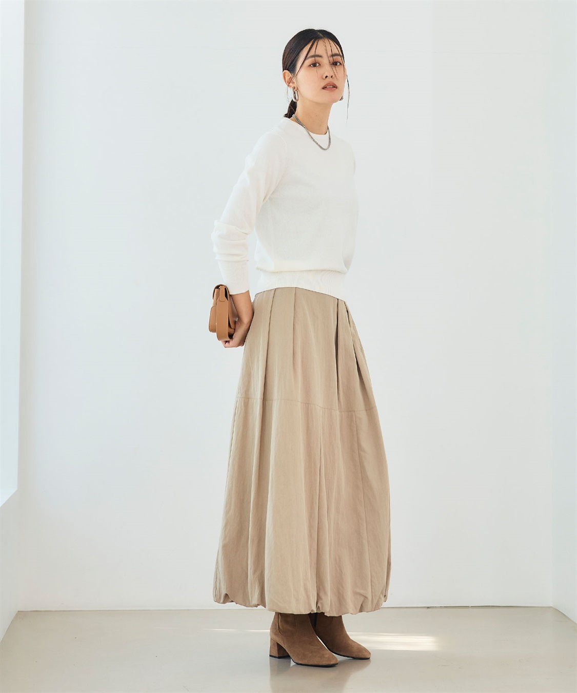 CROSS FUNCTION 《UV/撥水》エブ楽 イージーロングバルーンスカート_sub_20