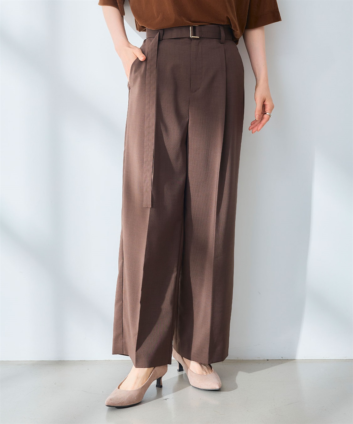 CROSS FUNCTION 《UV/通気性》サマ美え センタープレスストレートワイドパンツ_sub_8