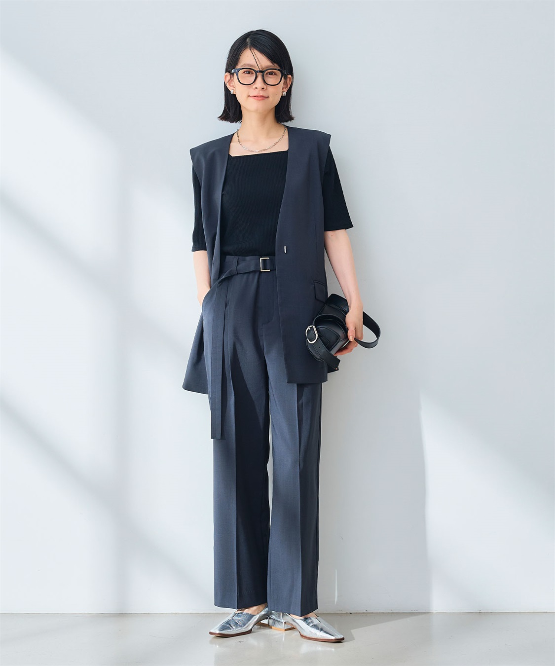 CROSS FUNCTION 《UV/通気性》サマ美え センタープレスストレートワイドパンツ_sub_10