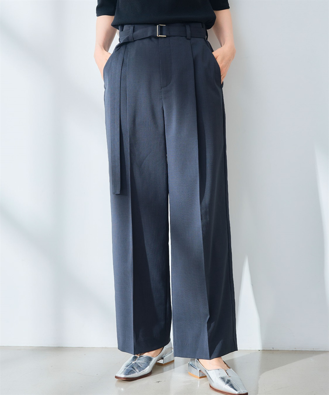 CROSS FUNCTION 《UV/通気性》サマ美え センタープレスストレートワイドパンツ_sub_25