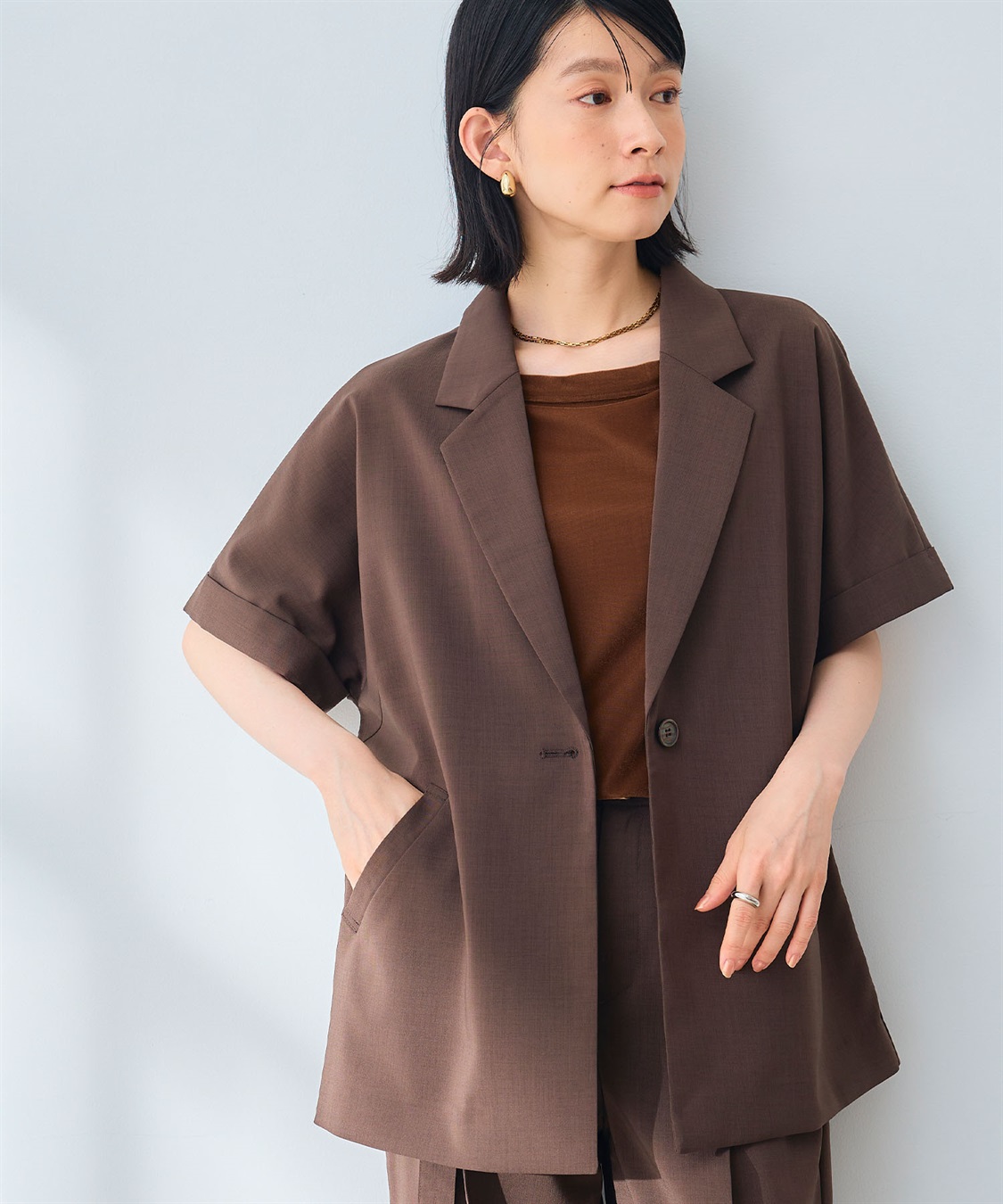 CROSS FUNCTION 《UV/通気性》サマ美え テーラードハーフスリーブジャケット_sub_1