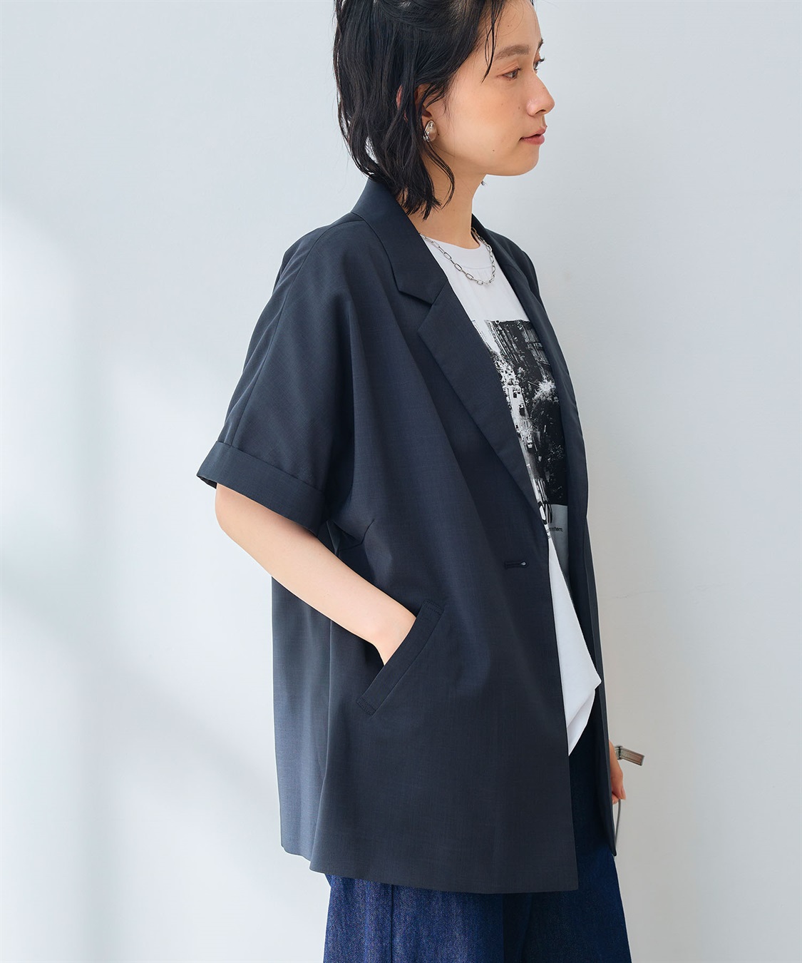 CROSS FUNCTION 《UV/通気性》サマ美え テーラードハーフスリーブジャケット_sub_3