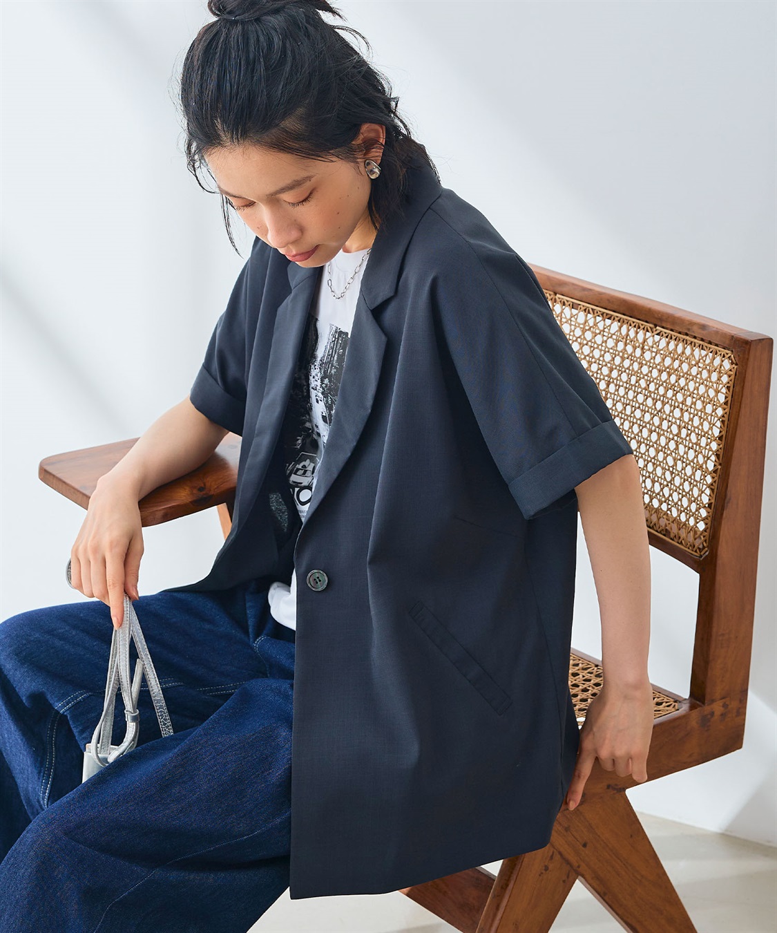 CROSS FUNCTION 《UV/通気性》サマ美え テーラードハーフスリーブジャケット_sub_4