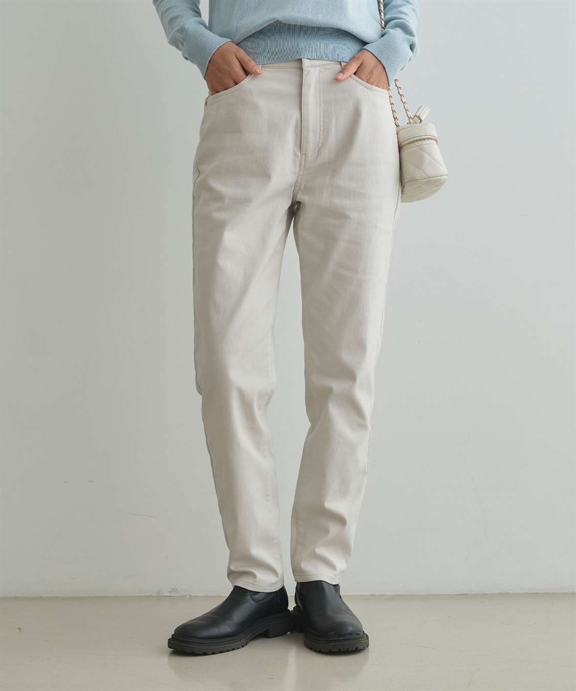 CROSS FUNCTION 《ストレッチ 》エブ楽 裏起毛イージースリムストレートパンツ_sub_1