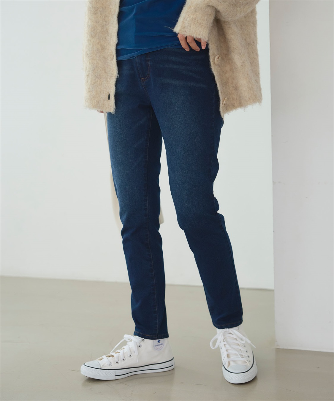 CROSS FUNCTION 《ストレッチ 》エブ楽 裏起毛イージースリムストレートパンツ_sub_2