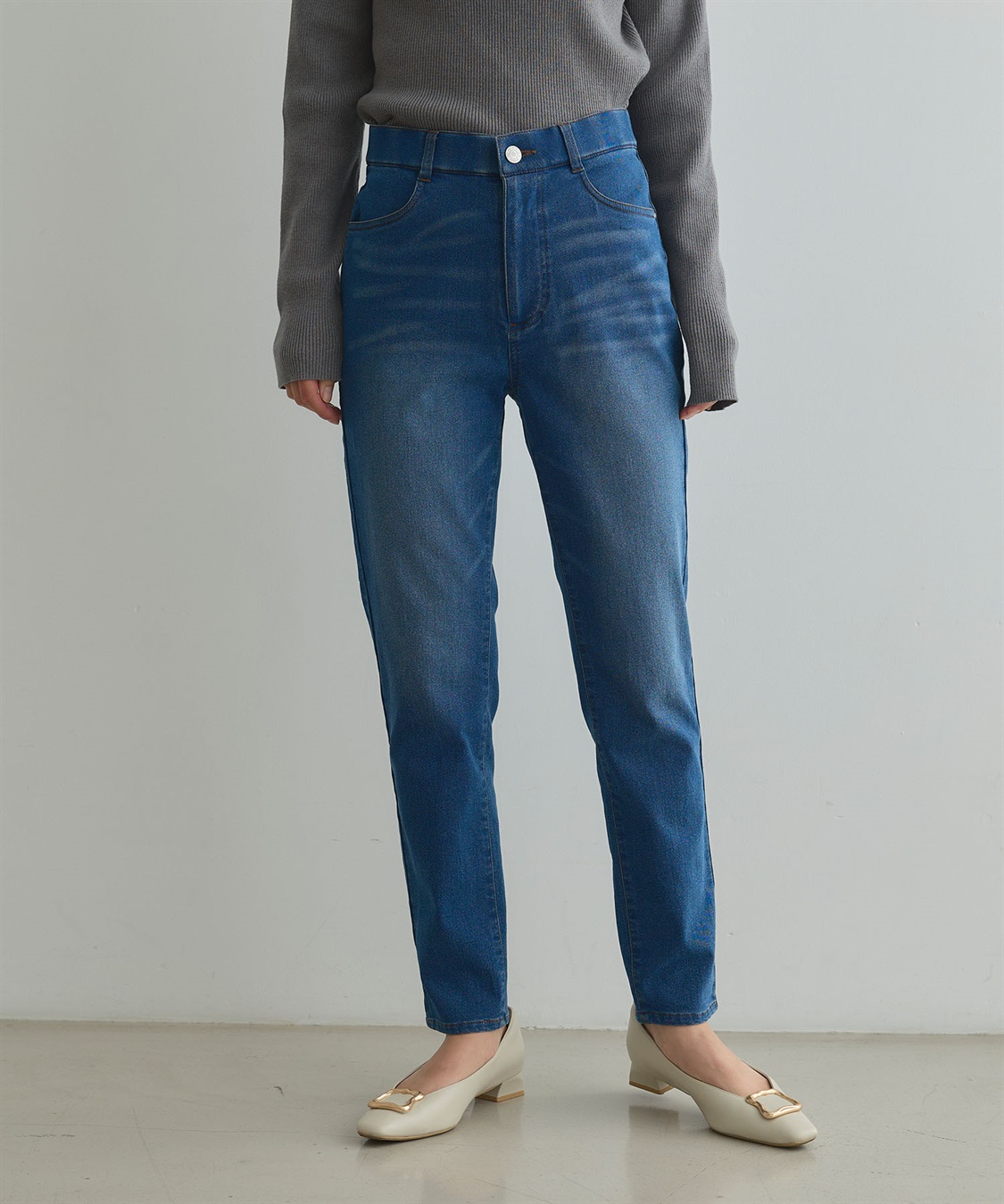 CROSS FUNCTION 《ストレッチ 》エブ楽 裏起毛イージースリムストレートパンツ_sub_3