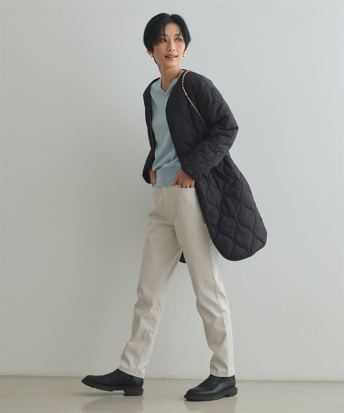 CROSS FUNCTION 《ストレッチ 》エブ楽 裏起毛イージースリムストレートパンツ_sub_12