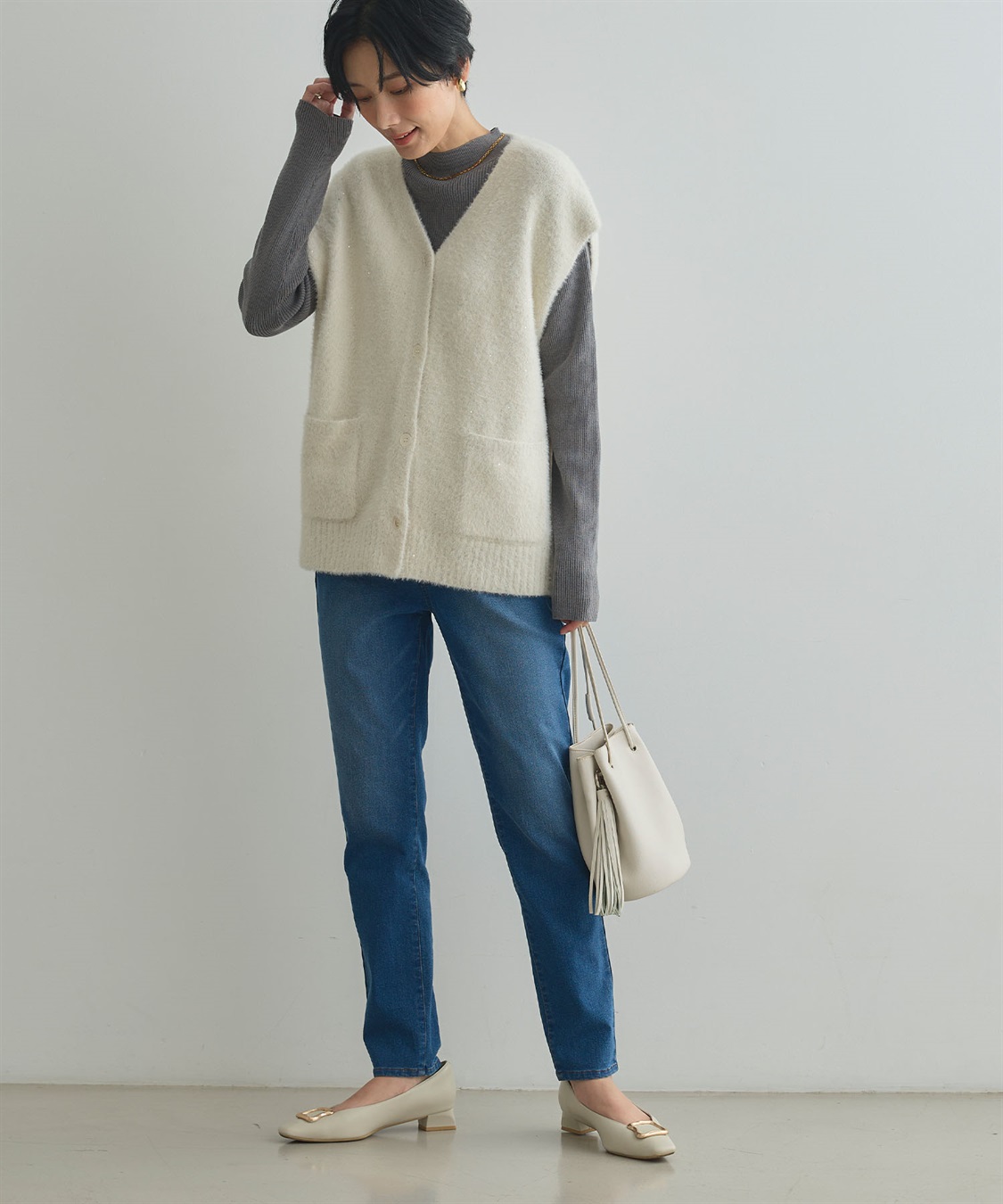 CROSS FUNCTION 《ストレッチ 》エブ楽 裏起毛イージースリムストレートパンツ_sub_19