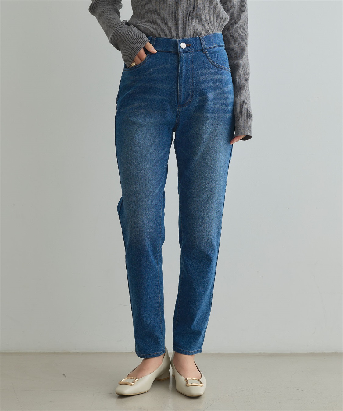 CROSS FUNCTION 《ストレッチ 》エブ楽 裏起毛イージースリムストレートパンツ_sub_21