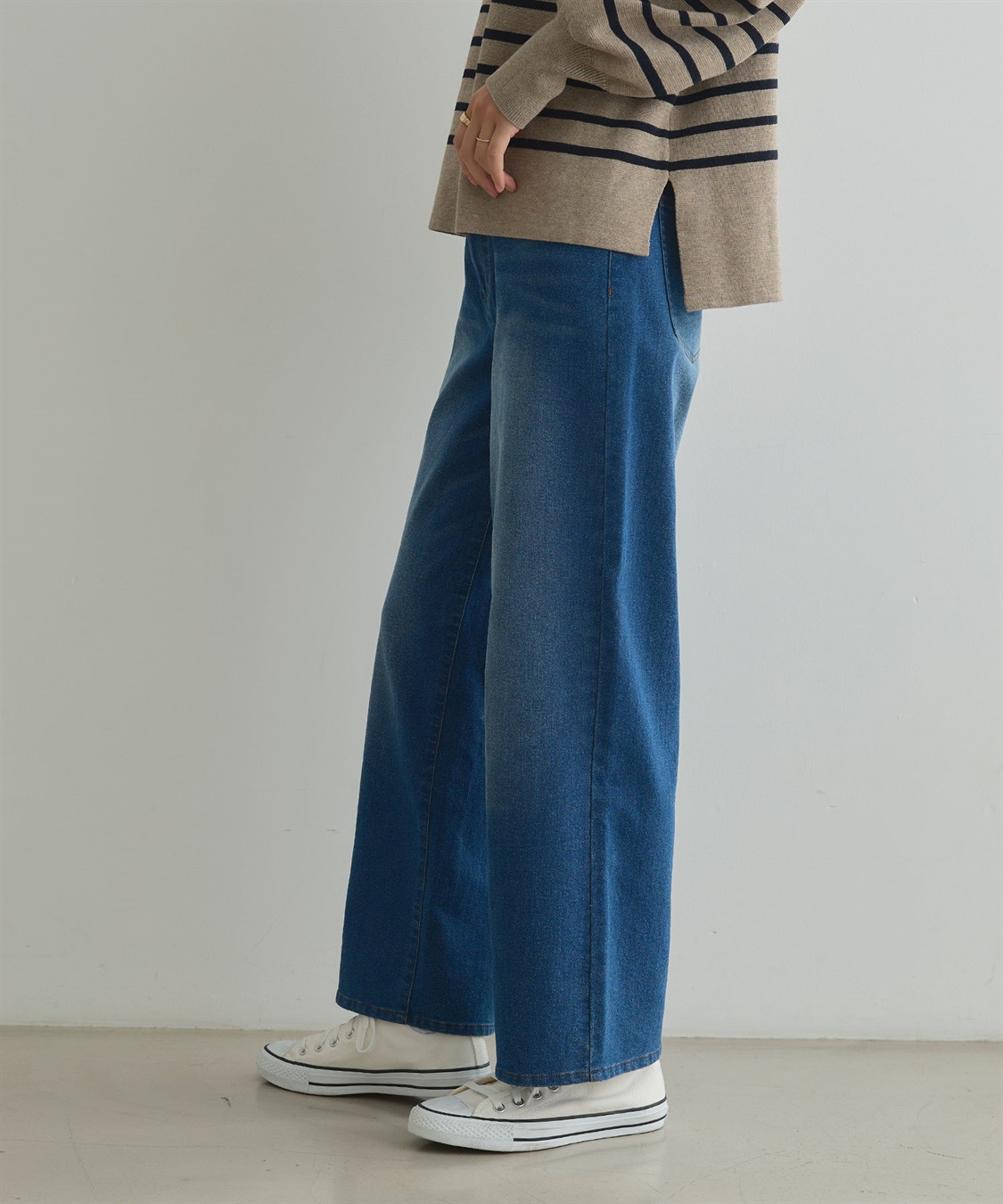 CROSS FUNCTION 《ストレッチ》エブ楽 裏起毛ワイドストレートパンツ_sub_13