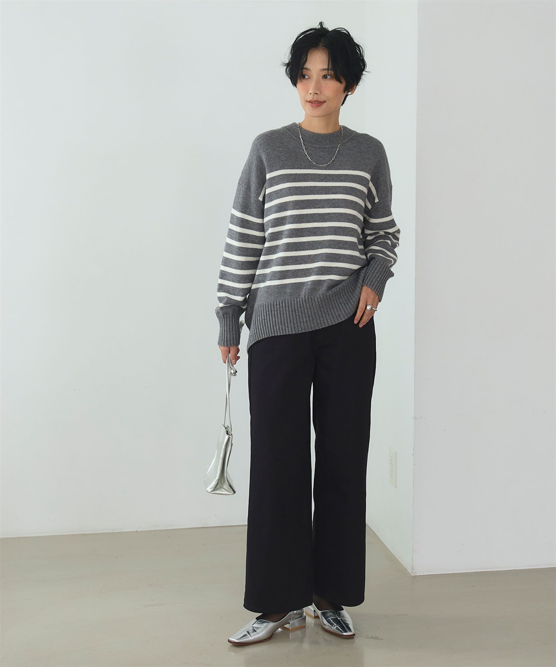 CROSS FUNCTION 《ストレッチ》エブ楽 裏起毛ワイドストレートパンツ_sub_15