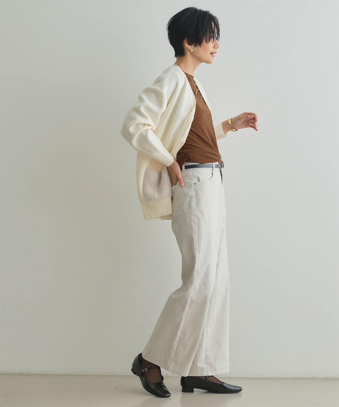 CROSS FUNCTION 《ストレッチ》エブ楽 裏起毛ワイドストレートパンツ_sub_21