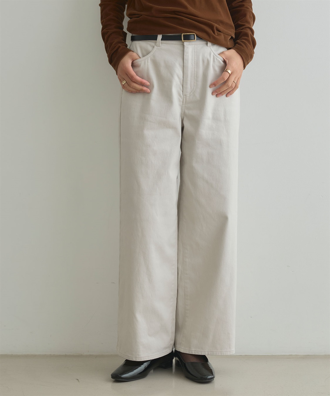 CROSS FUNCTION 《ストレッチ》エブ楽 裏起毛ワイドストレートパンツ_sub_22