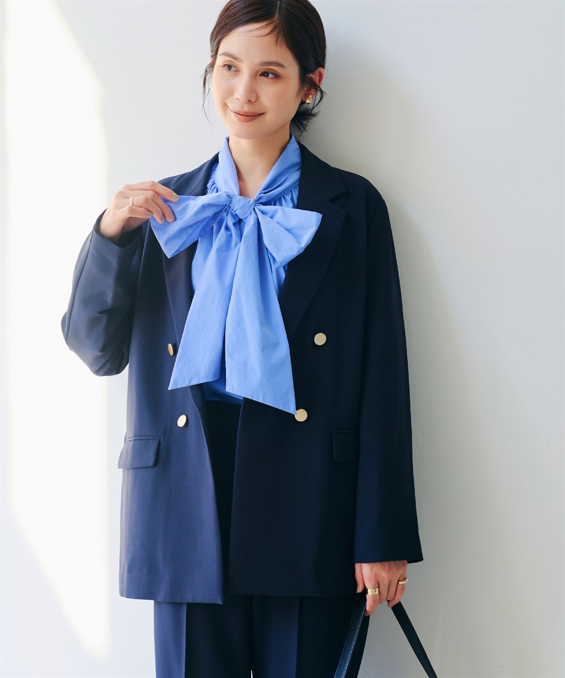 CROSS FUNCTION 《洗える・シワになりにくい》正解 金釦ダブルテーラードジャケット_sub_2