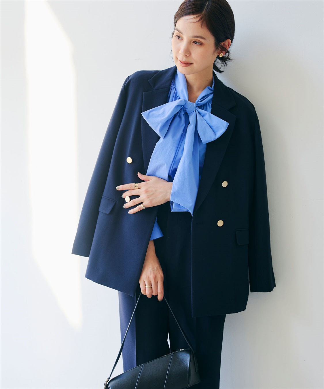 CROSS FUNCTION 《洗える・シワになりにくい》正解 金釦ダブルテーラードジャケット_sub_4