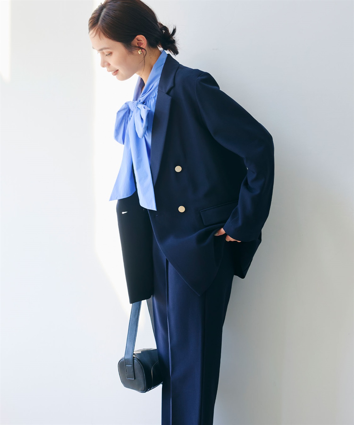CROSS FUNCTION 《洗える・シワになりにくい》正解 金釦ダブルテーラードジャケット_sub_5