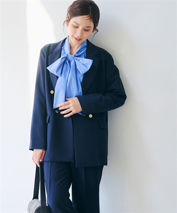 CROSS FUNCTION 《洗える・シワになりにくい》正解 金釦ダブルテーラードジャケット_subthumb_6