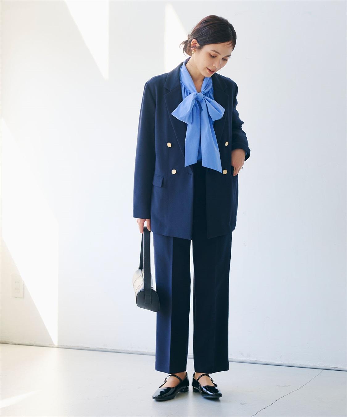 CROSS FUNCTION 《洗える・シワになりにくい》正解 金釦ダブルテーラードジャケット_sub_9