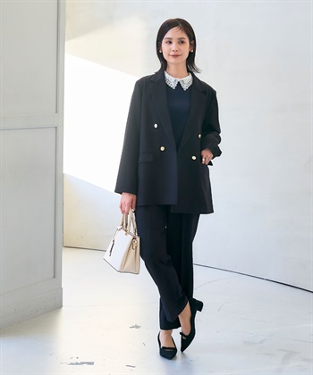 CROSS FUNCTION 《洗える・シワになりにくい》正解 金釦ダブルテーラードジャケット_subthumb_20