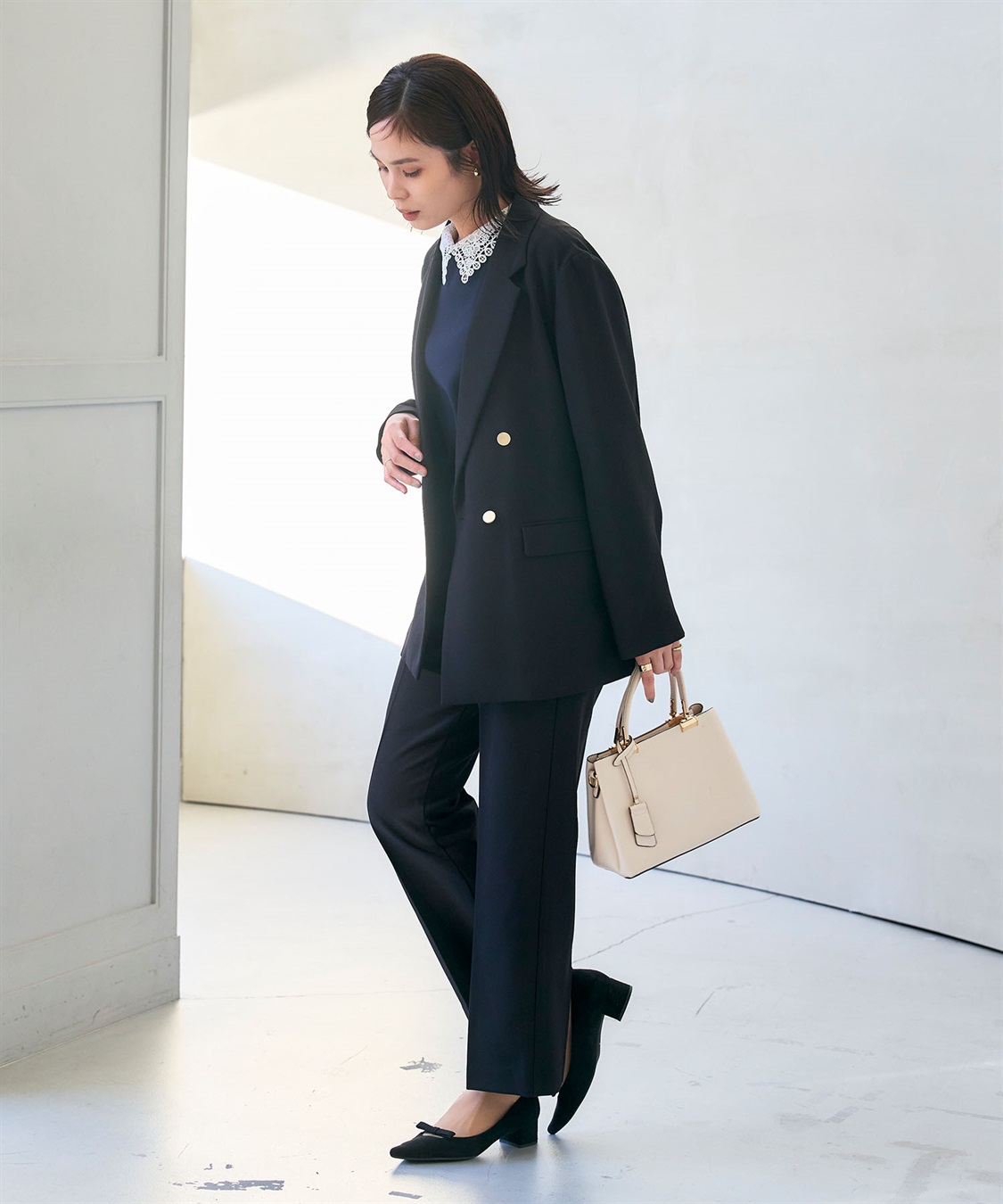 CROSS FUNCTION 《洗える・シワになりにくい》正解 金釦ダブルテーラードジャケット_sub_24