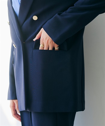 CROSS FUNCTION 《洗える・シワになりにくい》正解 金釦ダブルテーラードジャケット_subthumb_27