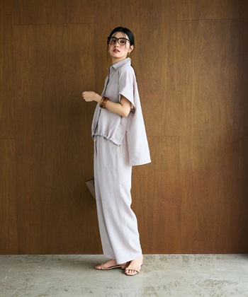 CROSS FUNCTION 《シワになりにくい》サマナチュラ リネンライクイージーワイドパンツ_subthumb_6