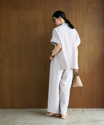CROSS FUNCTION 《シワになりにくい》サマナチュラ リネンライクイージーワイドパンツ_subthumb_7