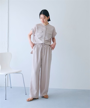 CROSS FUNCTION 《シワになりにくい》サマナチュラ リネンライクイージーワイドパンツ_subthumb_11