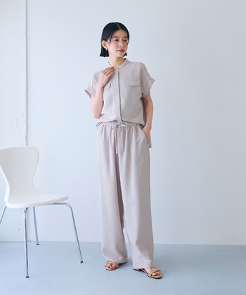 CROSS FUNCTION 《シワになりにくい》サマナチュラ リネンライクイージーワイドパンツ_subthumb_13