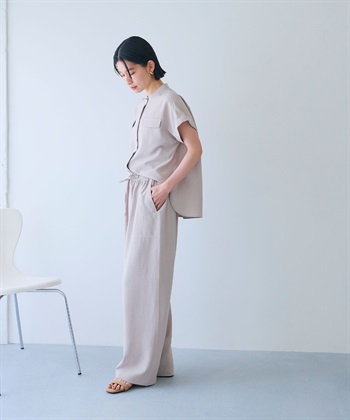 CROSS FUNCTION 《シワになりにくい》サマナチュラ リネンライクイージーワイドパンツ_subthumb_15