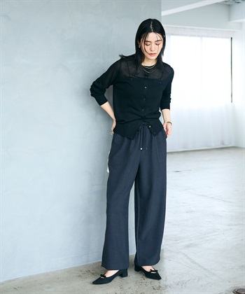 CROSS FUNCTION 《シワになりにくい》サマナチュラ リネンライクイージーワイドパンツ_subthumb_19