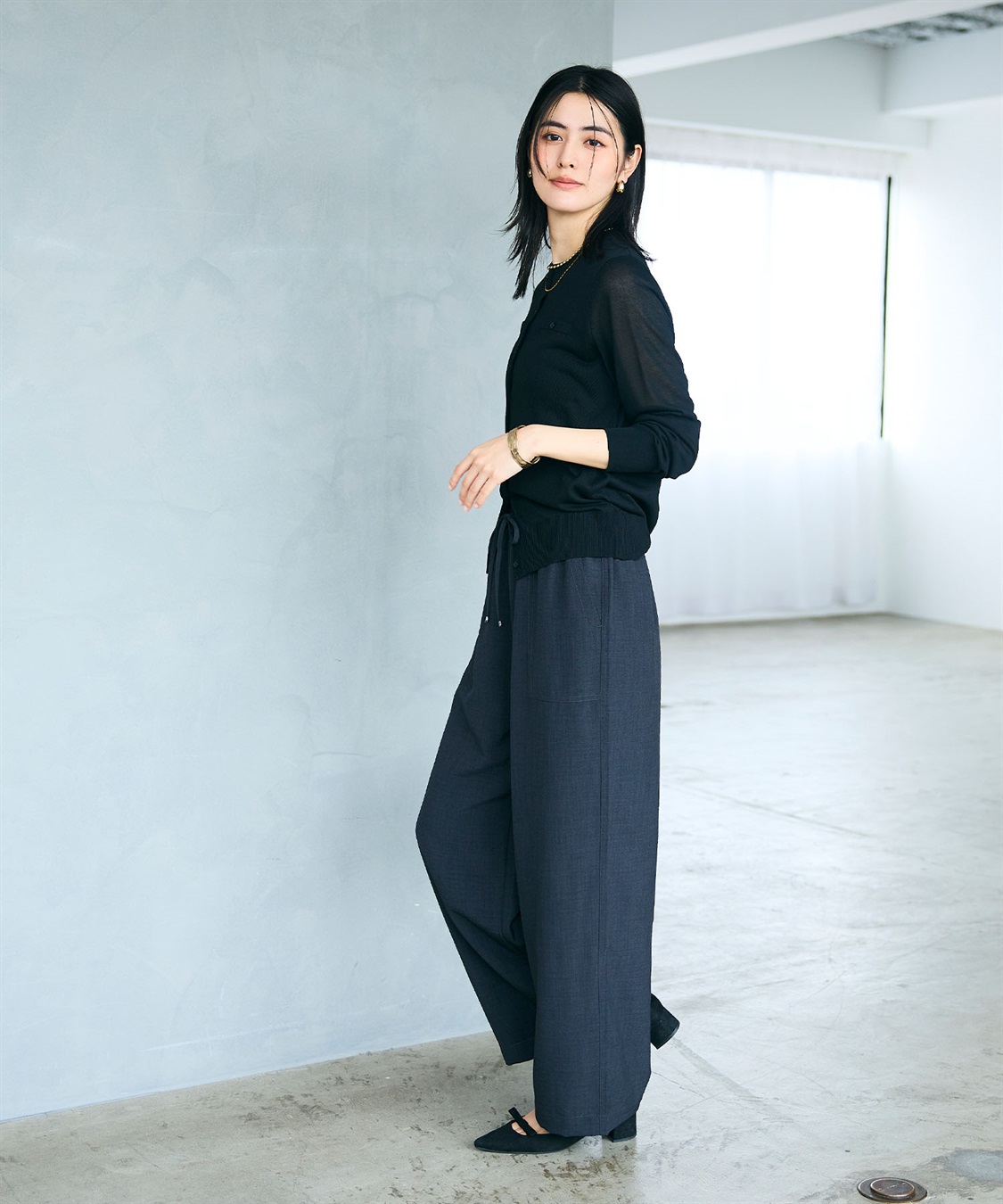 CROSS FUNCTION 《シワになりにくい》サマナチュラ リネンライクイージーワイドパンツ_sub_22