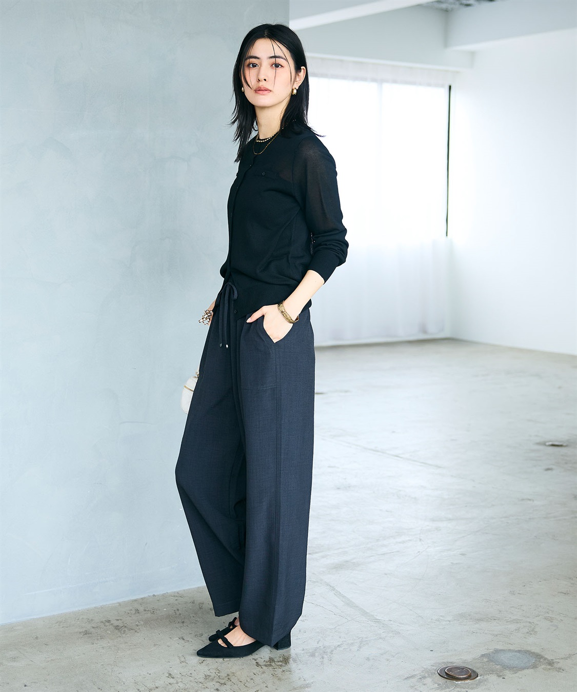 CROSS FUNCTION 《シワになりにくい》サマナチュラ リネンライクイージーワイドパンツ_sub_23