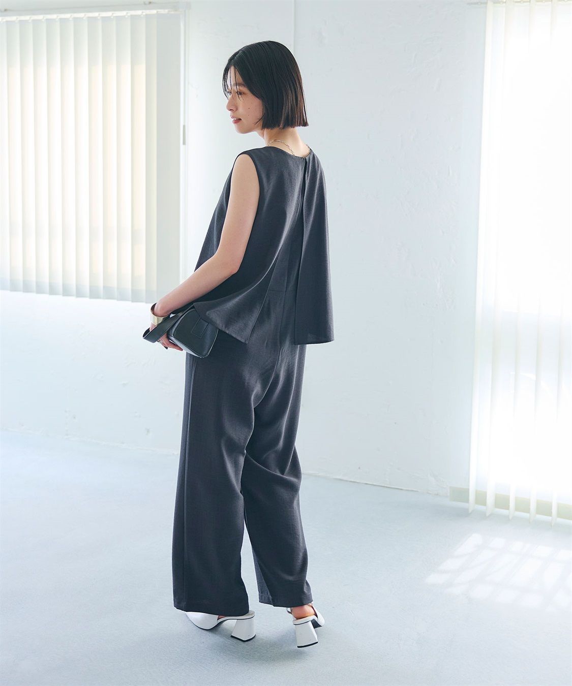 CROSS FUNCTION 《シワになりにくい》サマナチュラ リネンライクオールインワン_sub_5