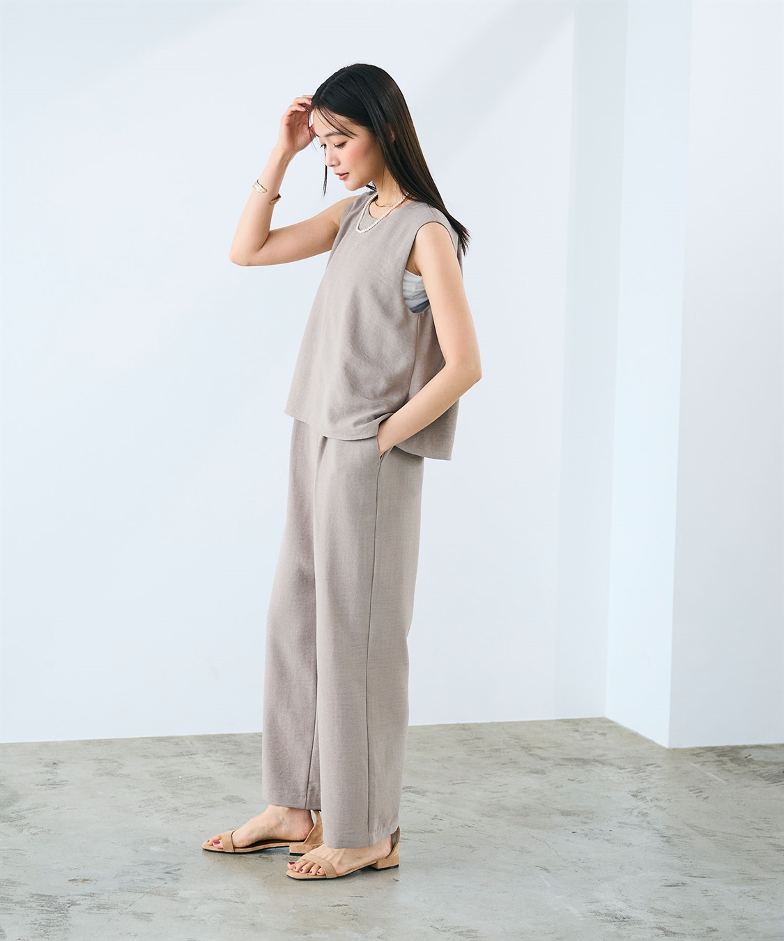 CROSS FUNCTION 《シワになりにくい》サマナチュラ リネンライクオールインワン_sub_20