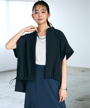 CROSS FUNCTION 《シワになりにくい》サマナチュラ リネンライクドロストデザインシャツ_subthumb_1