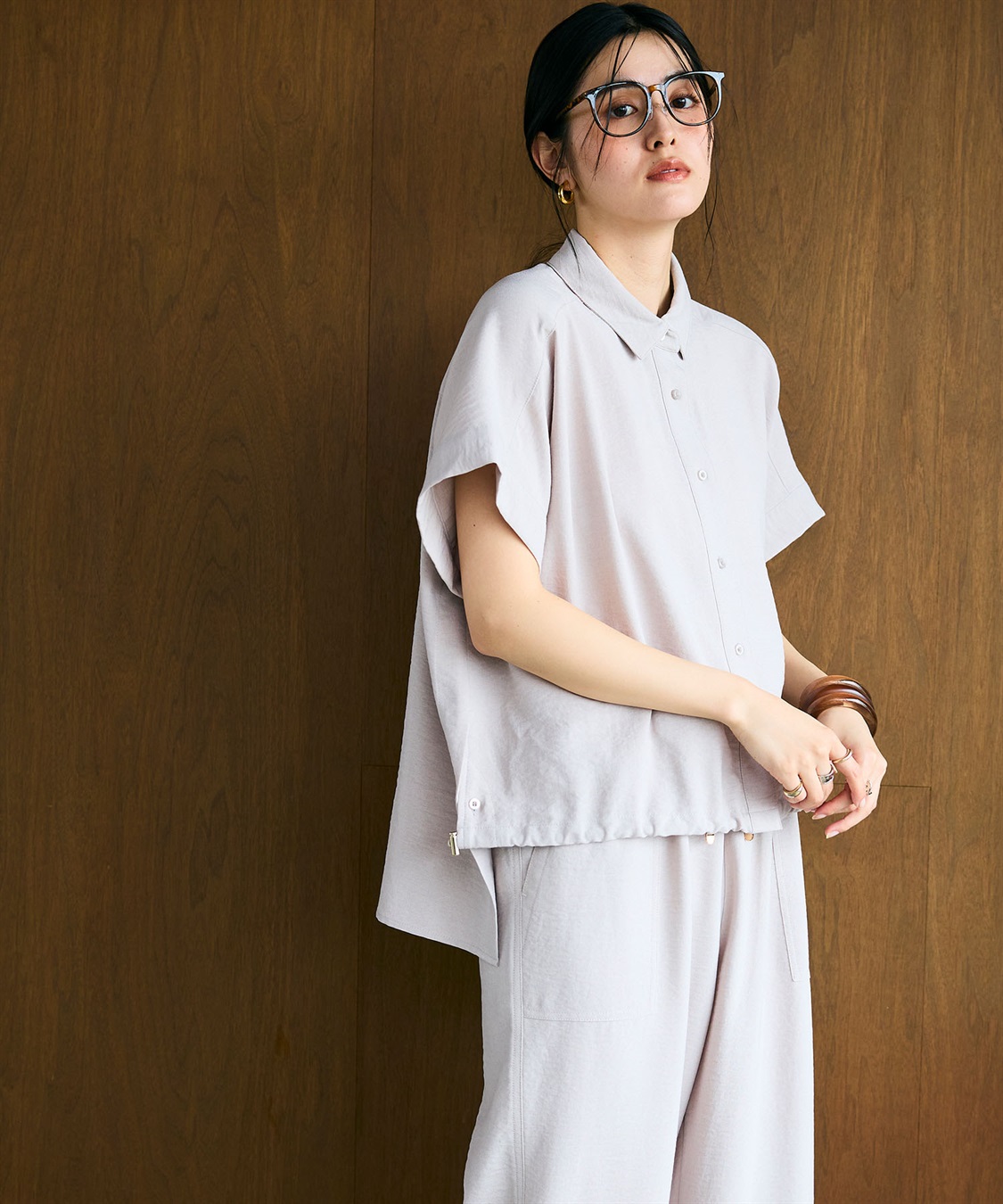 CROSS FUNCTION 《シワになりにくい》サマナチュラ リネンライクドロストデザインシャツ_sub_3