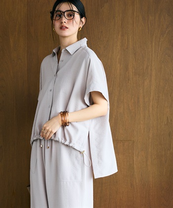 CROSS FUNCTION 《シワになりにくい》サマナチュラ リネンライクドロストデザインシャツ_subthumb_6