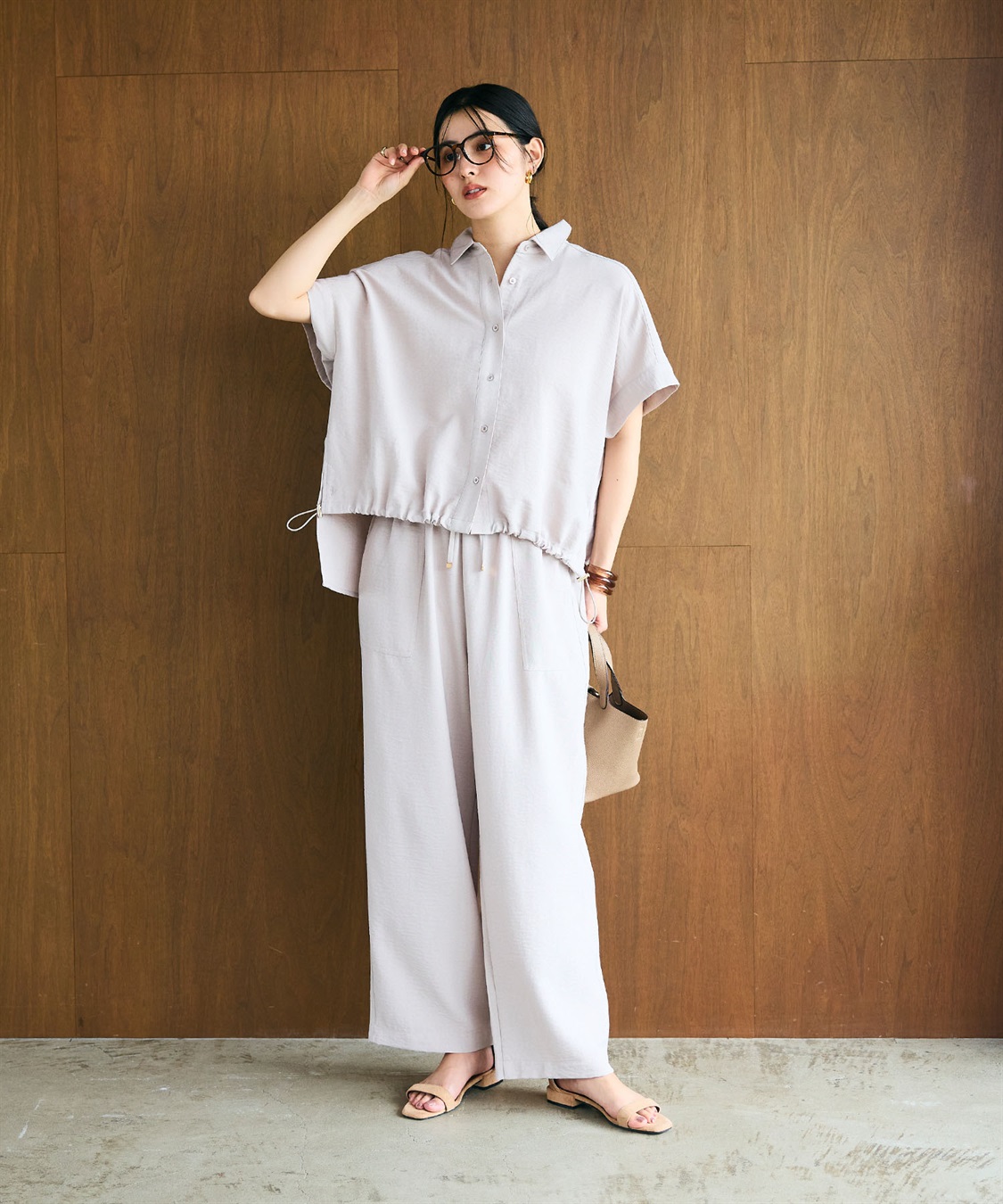 CROSS FUNCTION 《シワになりにくい》サマナチュラ リネンライクドロストデザインシャツ_sub_8