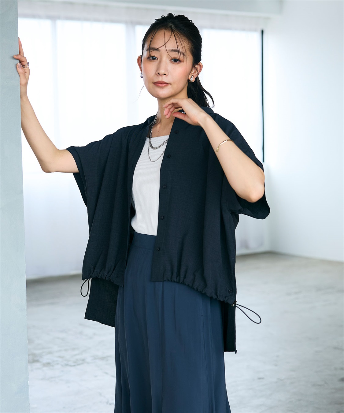 CROSS FUNCTION 《シワになりにくい》サマナチュラ リネンライクドロストデザインシャツ_sub_13