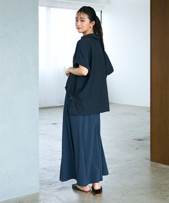 CROSS FUNCTION 《シワになりにくい》サマナチュラ リネンライクドロストデザインシャツ_subthumb_23